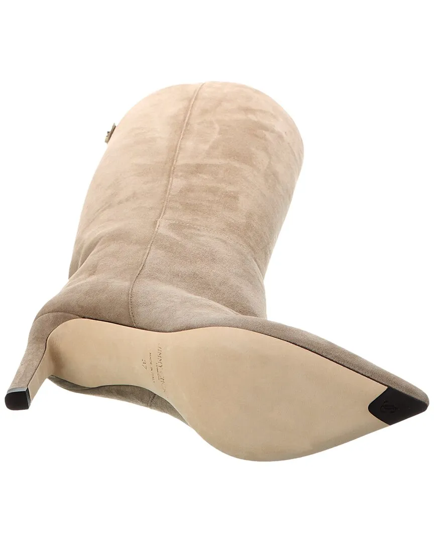 Jimmy Choo Alizze KB 85 Suede Knee-High Boot Chelsea Boots Rain