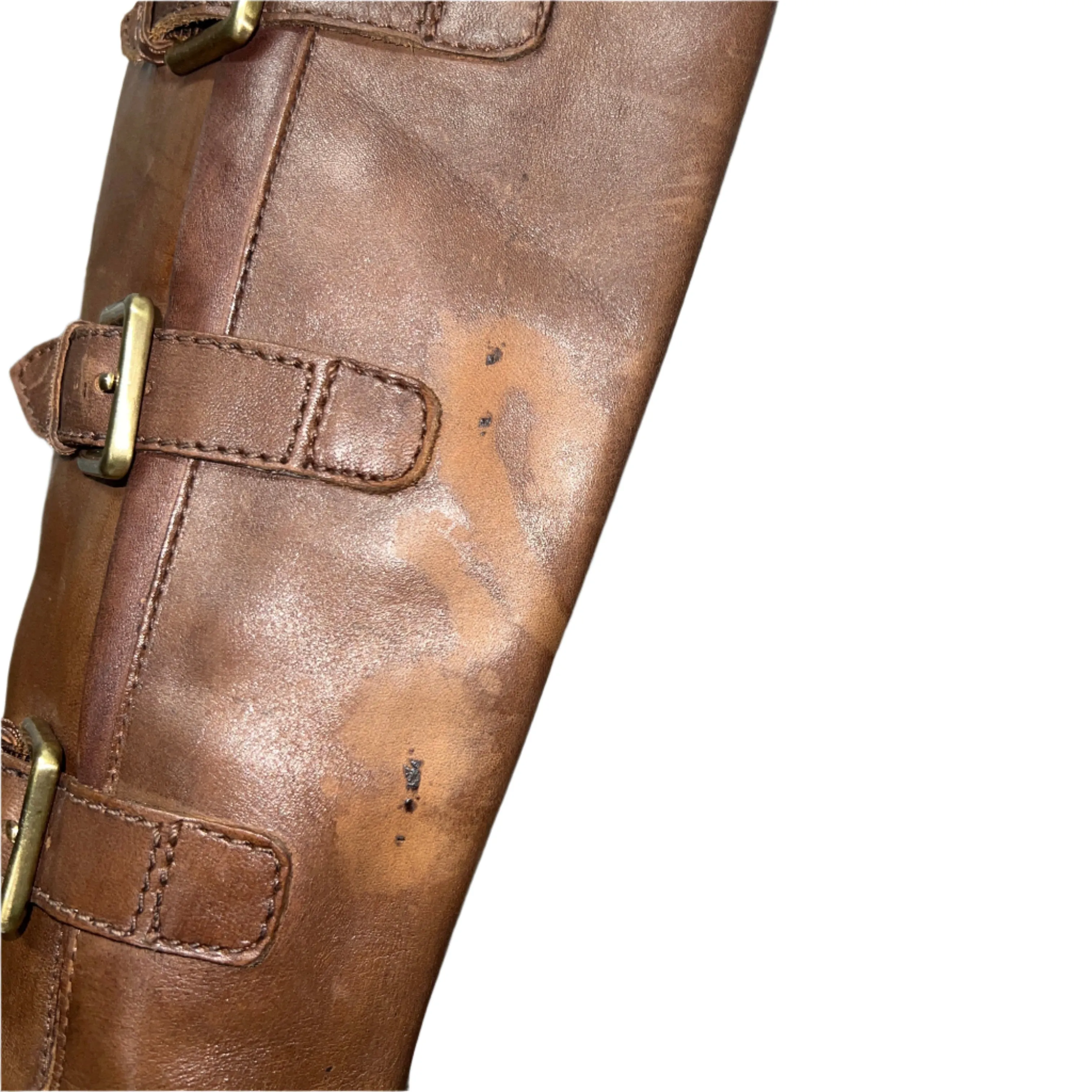 Horse Boots For Horses ECCO Women's "Sullivan" Tall Buckle Boot Cognac Leather EU 37