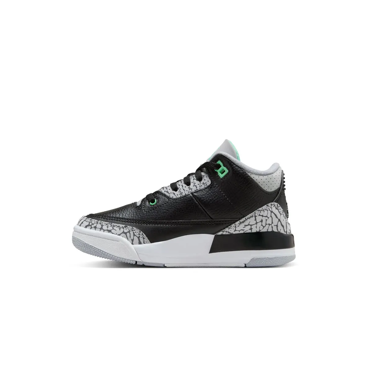 Kids Jordan 3 'Green Glow' Converse Wedge Sneakers