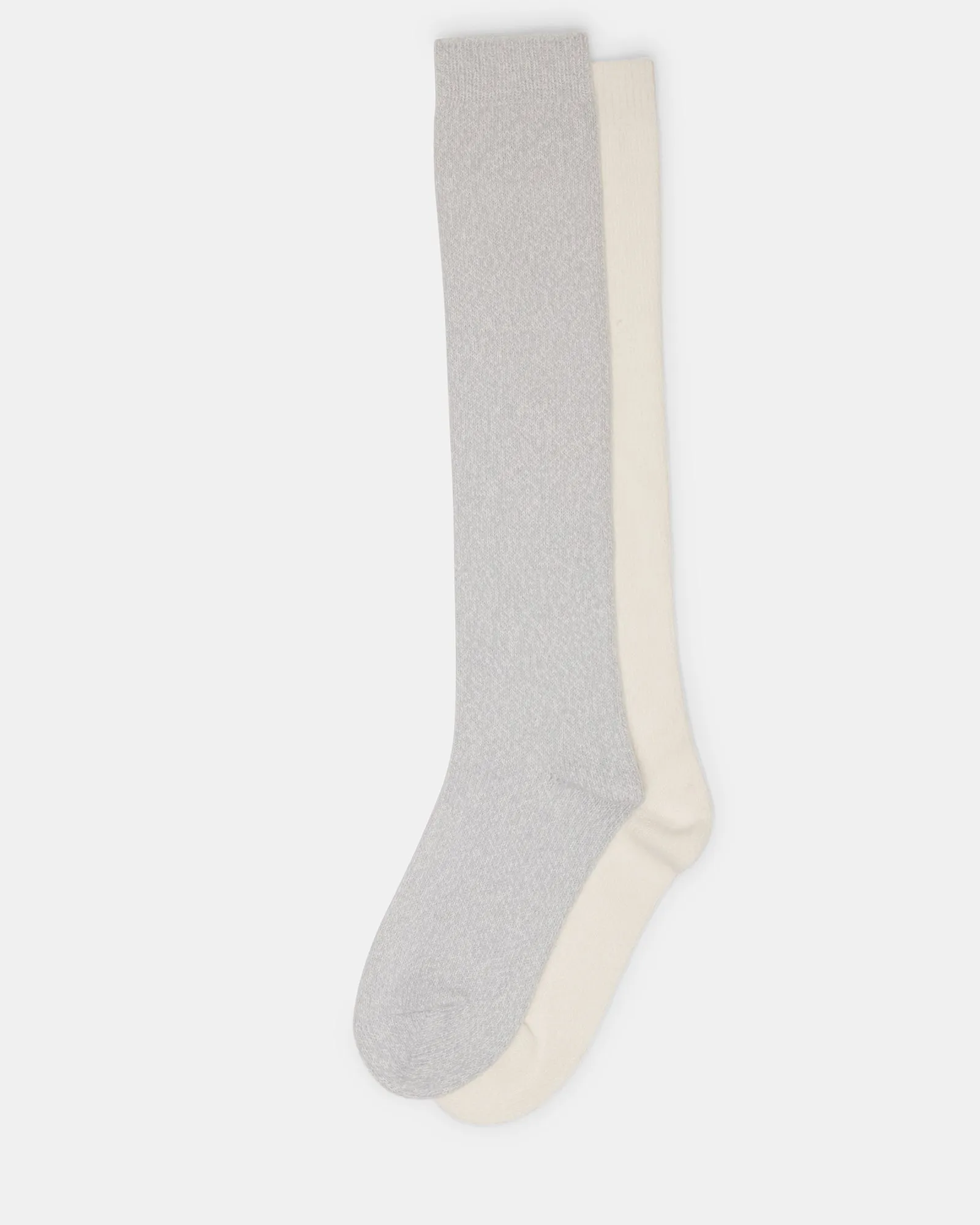 Overland Boots FALL 2 PACK MARLED KNEE HIGH SOCKS LIGHT GREY