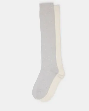 Boots Men FALL 2 PACK MARLED KNEE HIGH SOCKS LIGHT GREY