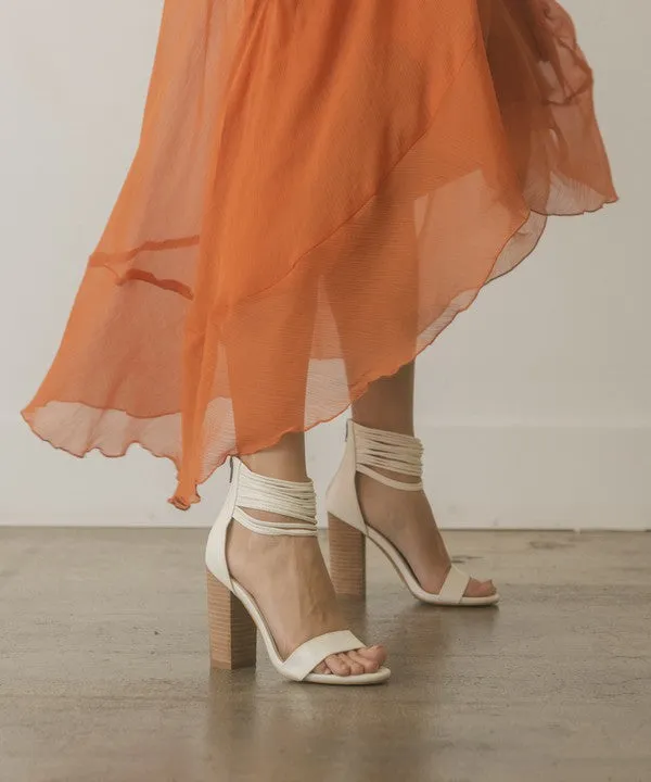 Suede Peep Toe High Heels Blair Faux Leather Strappy Heeled Sandal