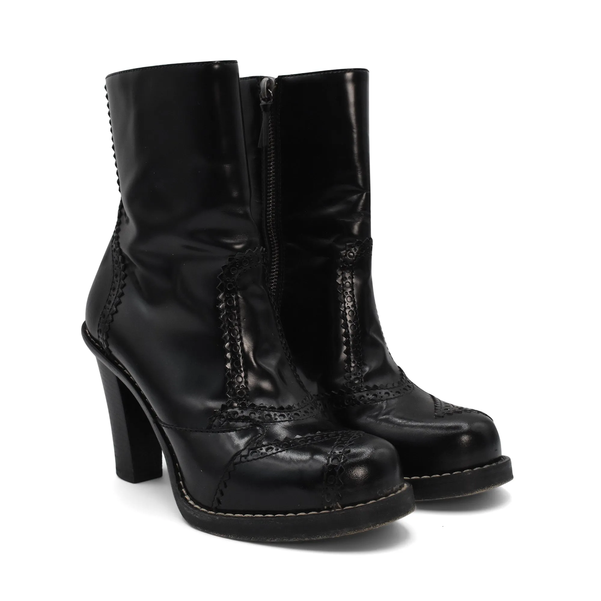 Balenciaga 'Brogue' Ankle Boots - Women's 36 Boots Tall