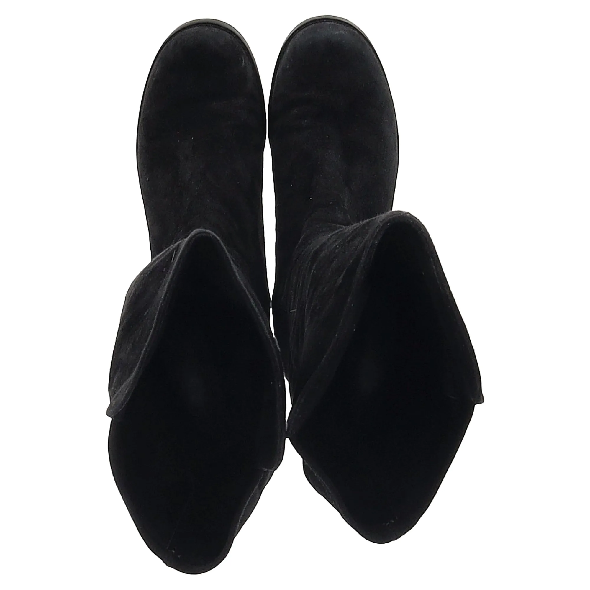 Stuart Weitzman 5050 Knee-High Boots in Black Suede Hiking Boots For Plantar Fasciitis