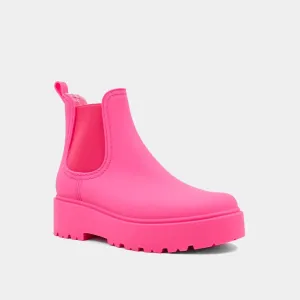 Women Winnie Chunky Platform Boots In Hot Pink Sparkly Cowgirl Boots