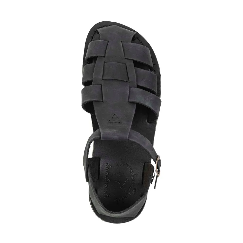 Kenneth Cole Gentle Souls Sandals Daniel - Leather Fisherman Sport Sandal | Black Nubuck