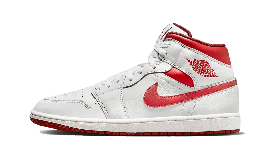 Canvas Tennis Sneakers Air Jordan 1 Mid Dune Red