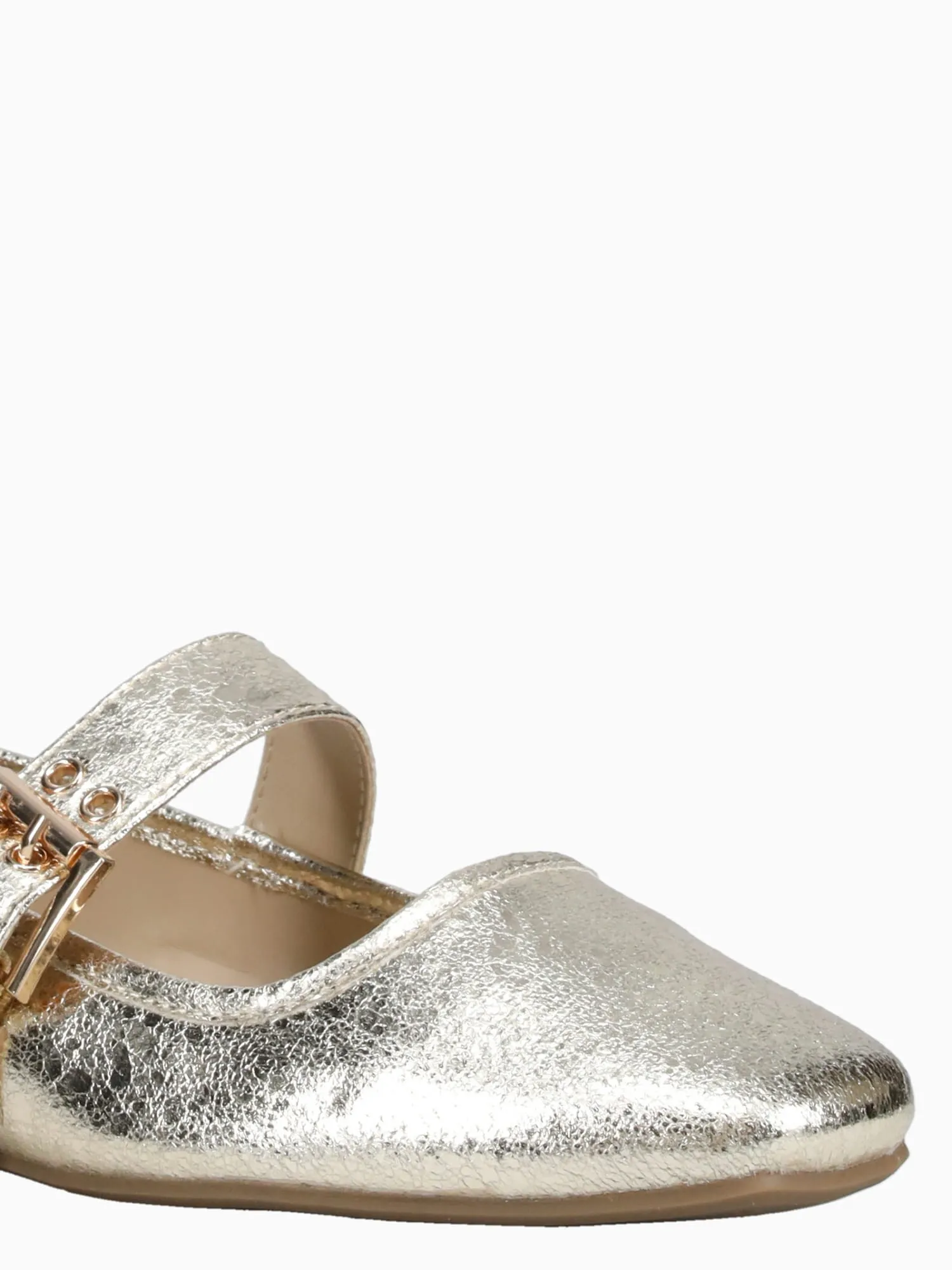 Tatiana Gold Metallic Shoes For Work Casual