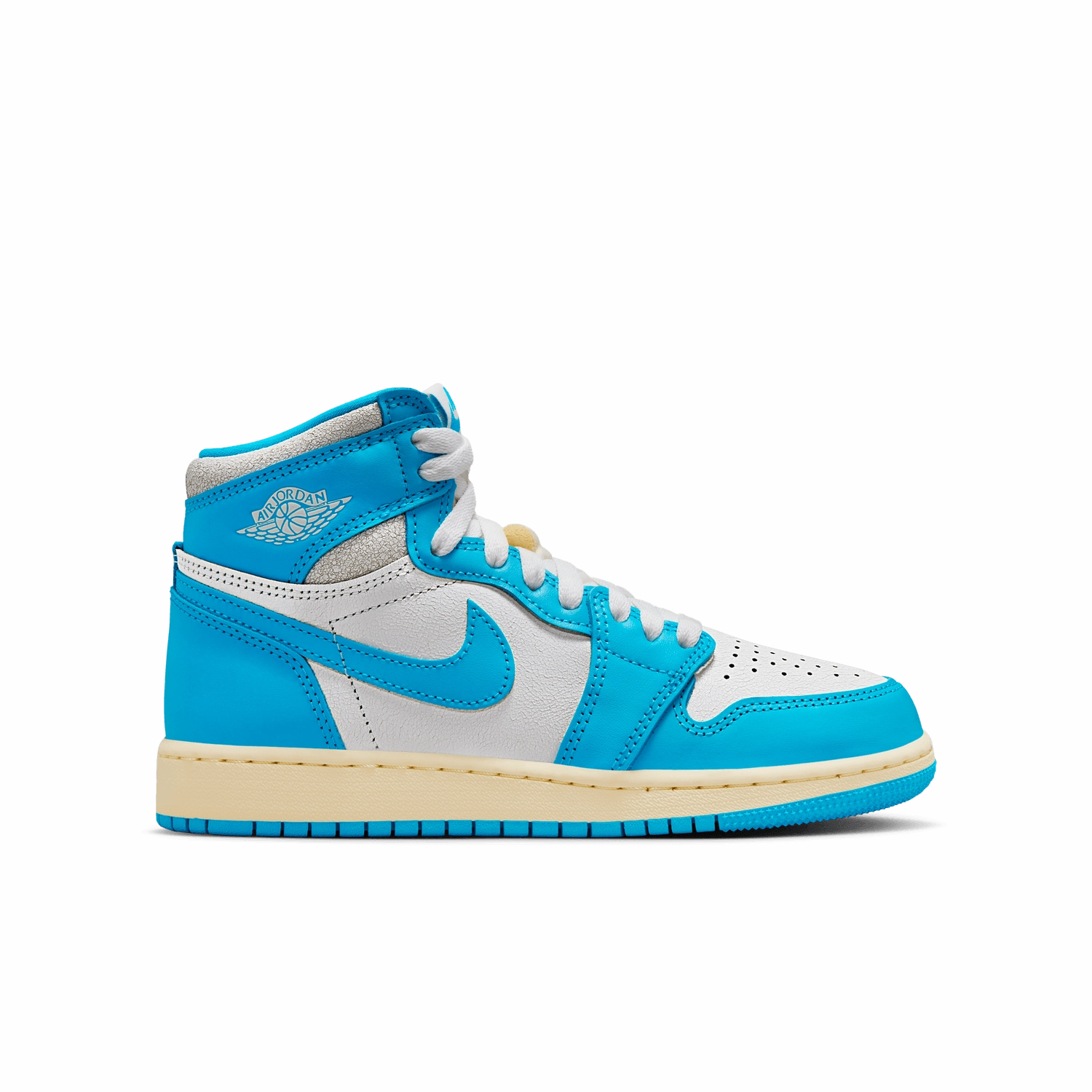 Air Jordan 1 Retro High OG 'UNC Reimagined' GS Sneakers And Denim