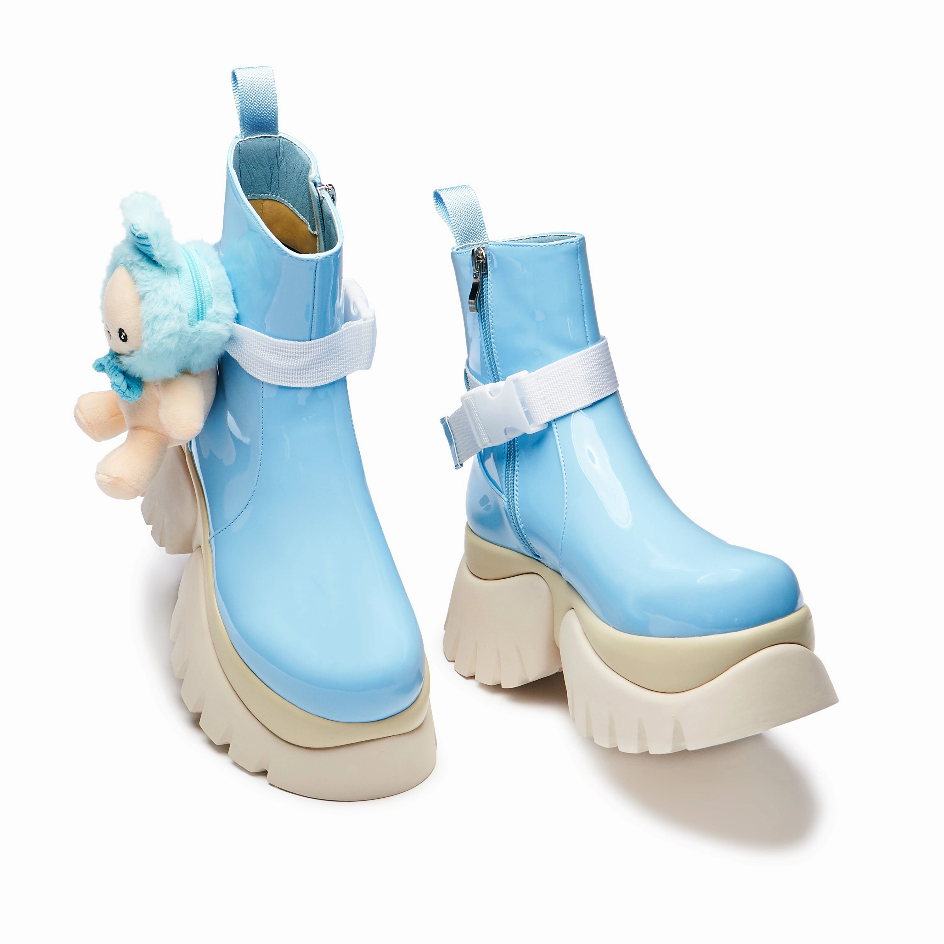 My Blue Melody Vilun Platform Boots Elephant Cowboy Boots