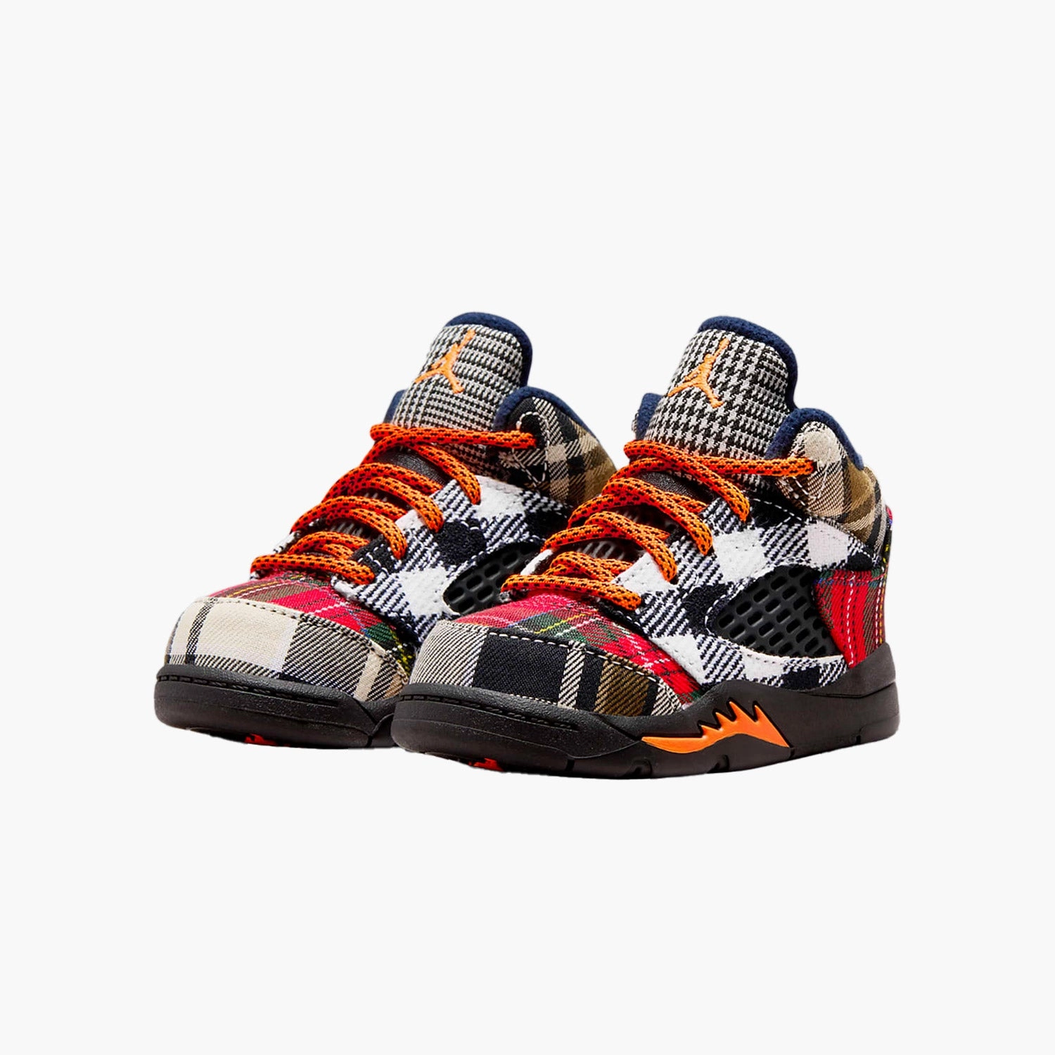 Kid's Air Jordan 5 Retro "Plaid" Toddlers Sneakers With Denim