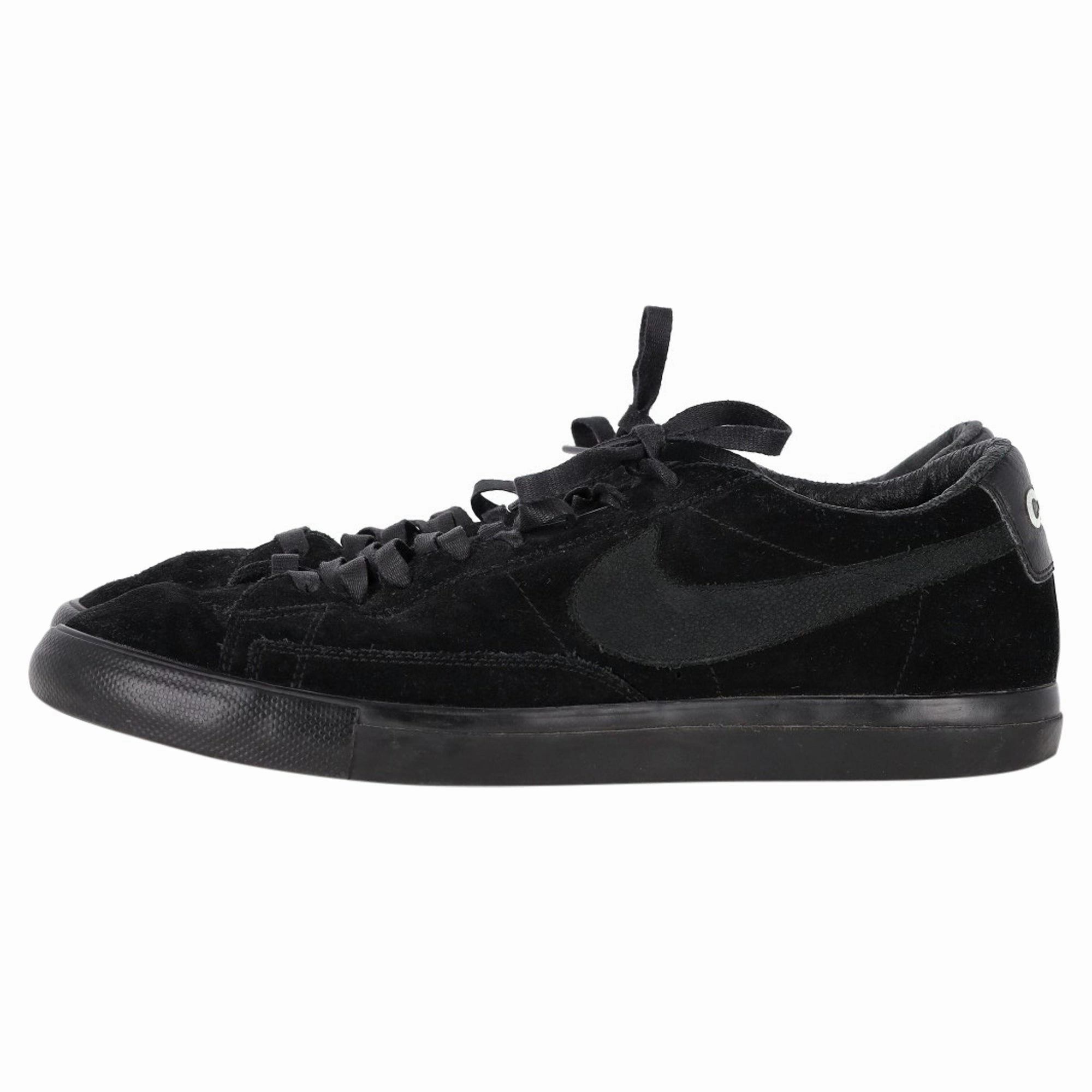 Satin Sneakers Nike x COMME des GARCONS Blazer Low Top Sneakers in Black Suede