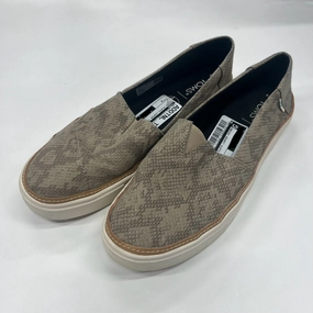 Flat Party Shoes Tan Shoes Flats Loafer Oxford Toms, Size 8