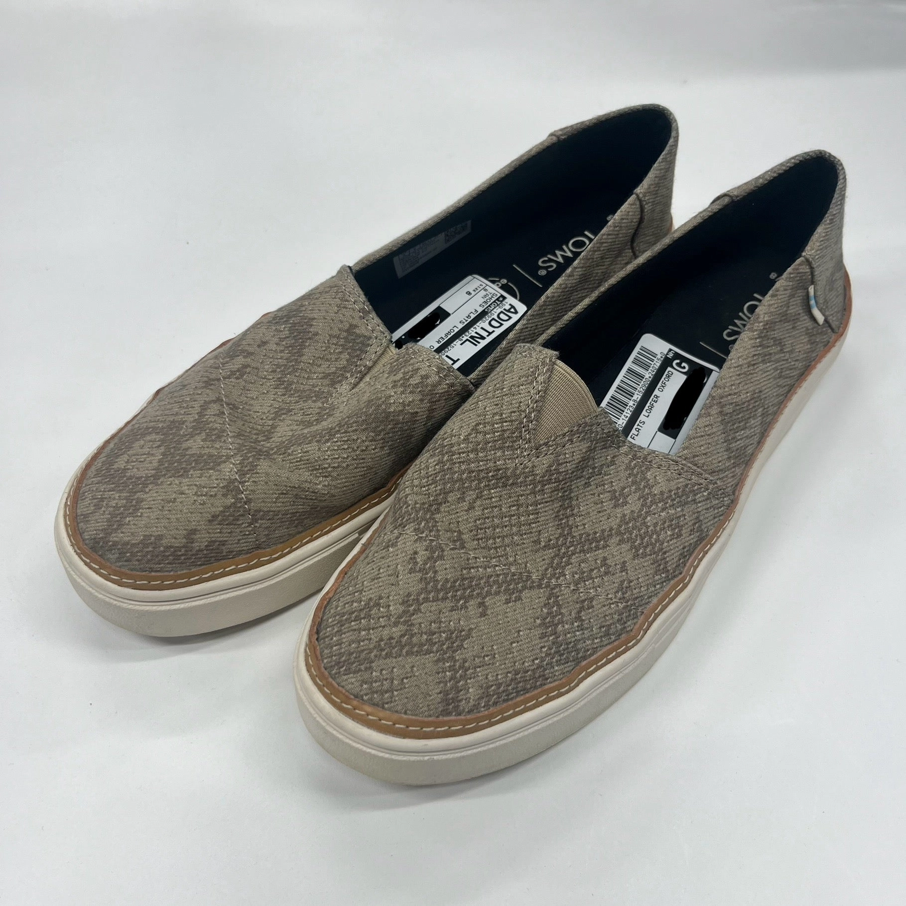 Inexpensive Flat Shoes Tan Shoes Flats Loafer Oxford Toms, Size 8