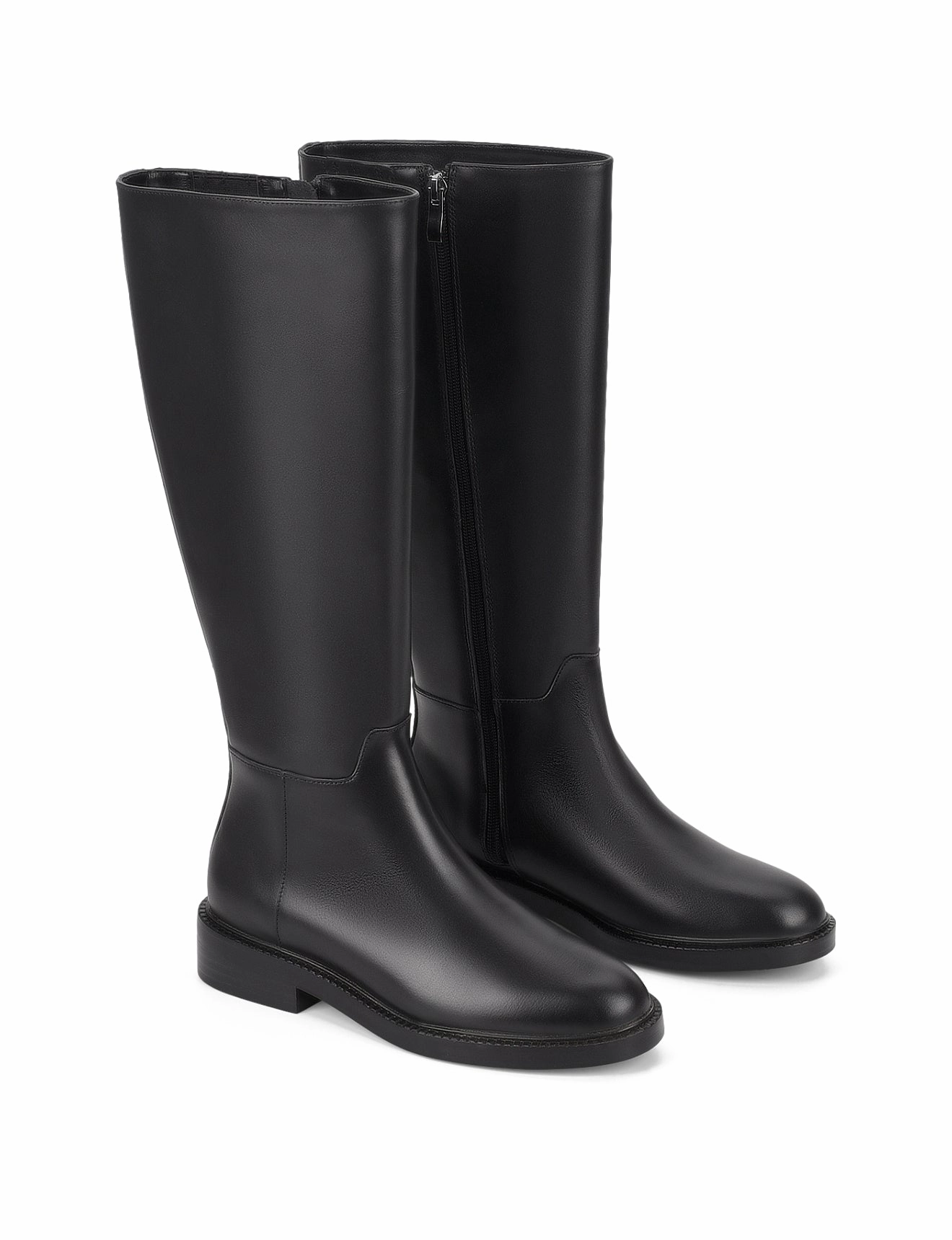 Cowboy Boots With Skinny Jeans Cavalry Riding Boots - Black Leather