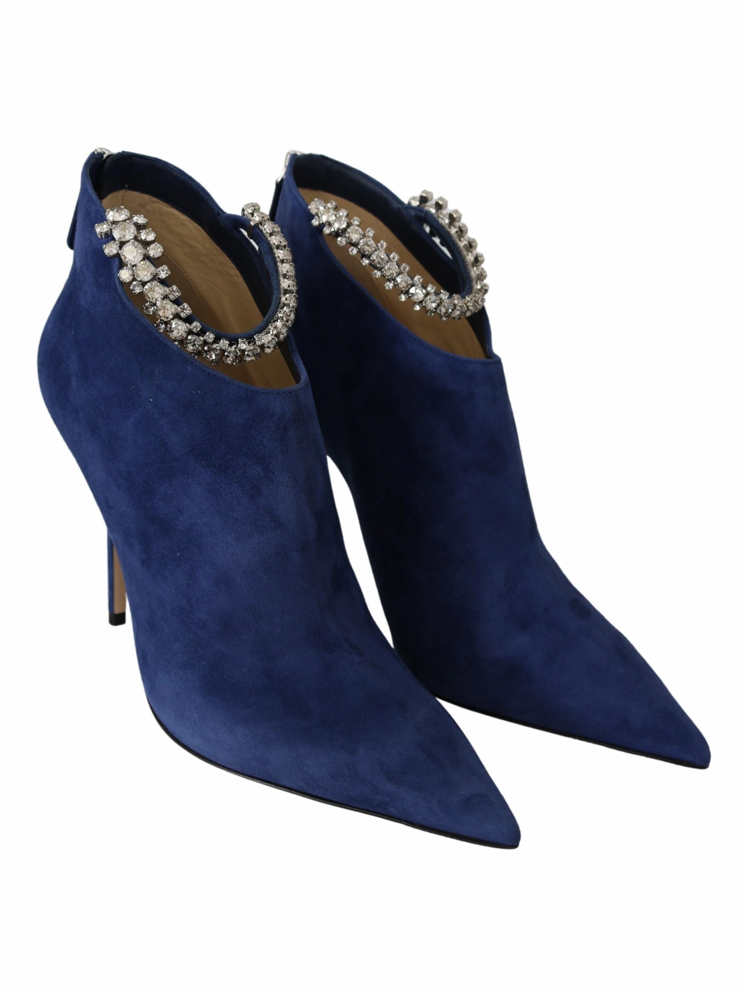 Rain Rubber Boots Crystal-Strap Heeled Boots