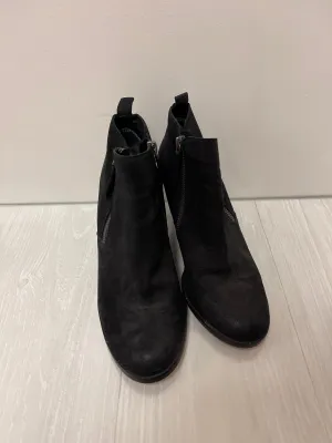 Boots Ankle Heels By Caslon In Black, Size: 8 Lace Up Boots Leather