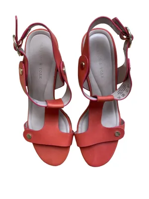 Pink Shoes Heels Block Preston And New York, Size 8.5 Flat Shoes