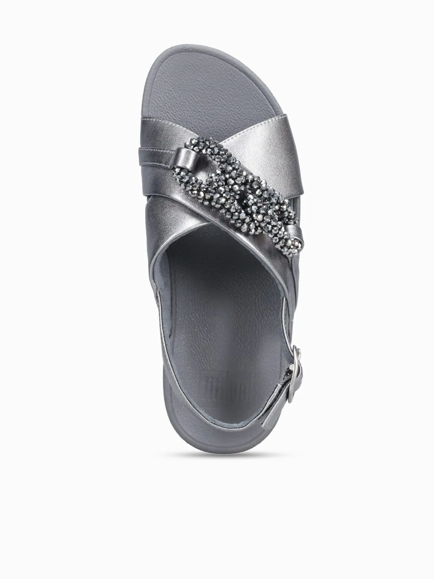 Lulu Beadedchain Silver Leather Casual Shoes 2019