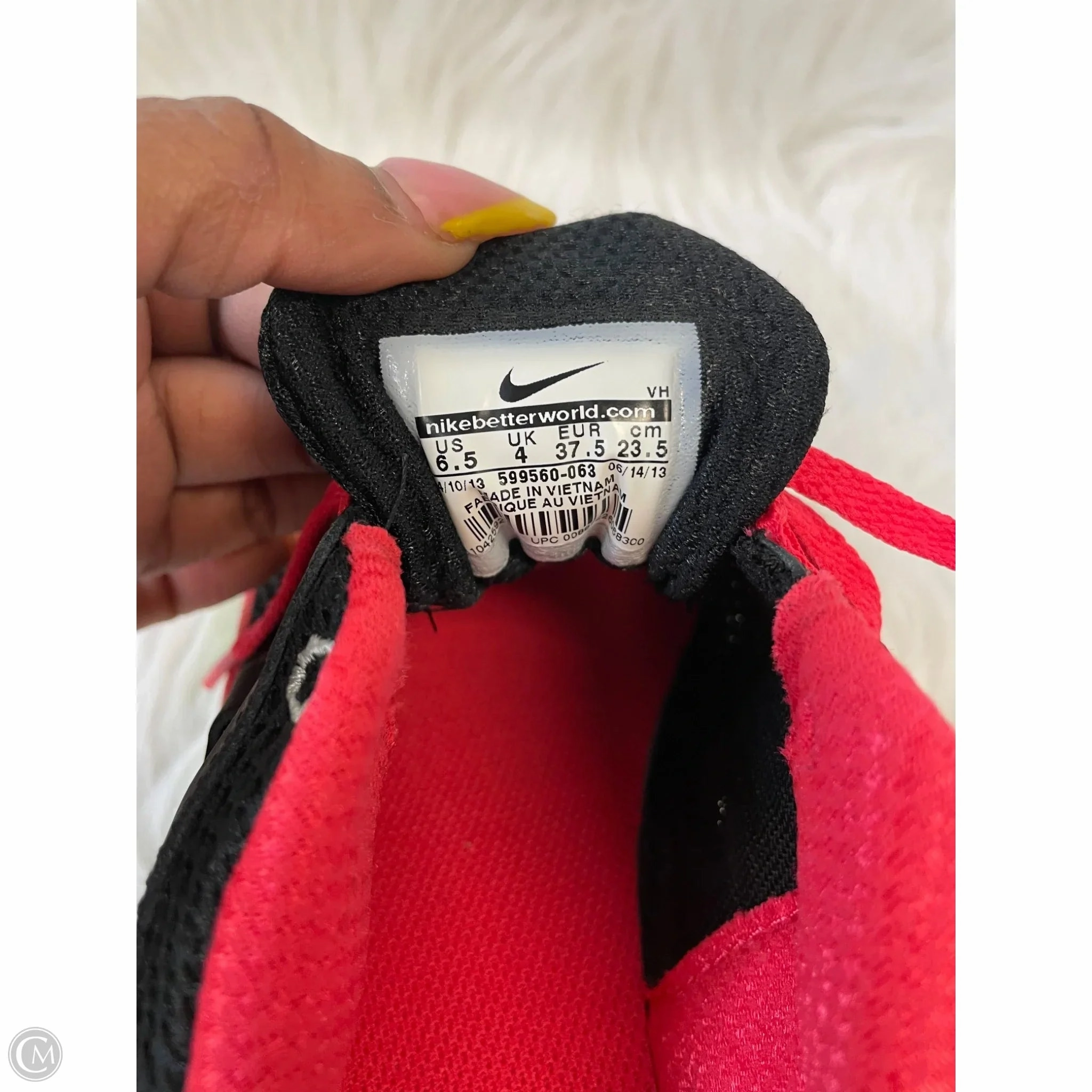 Shoes Athletic By Nike In Black & Pink, Size: 6.5 Nike Back To The Future Self Tying Shoes