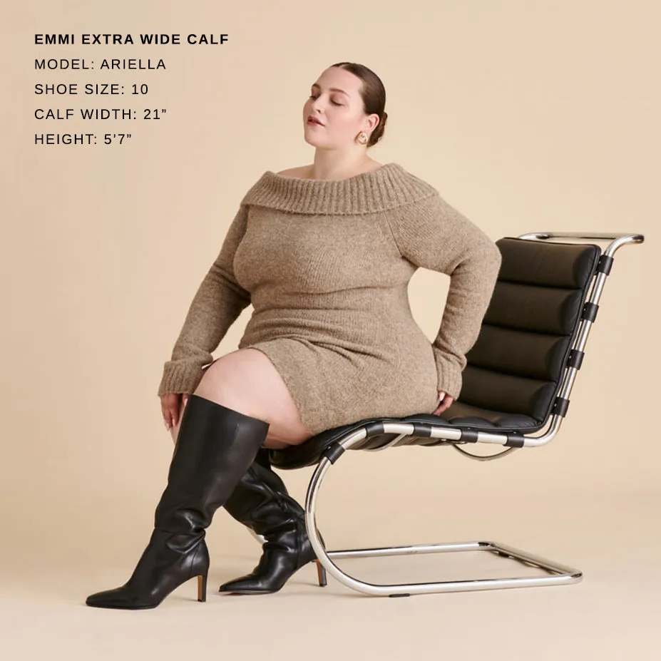 EMMI EXTRA WIDE CALF BOOTS BLACK LEATHER Botw Snow Boots