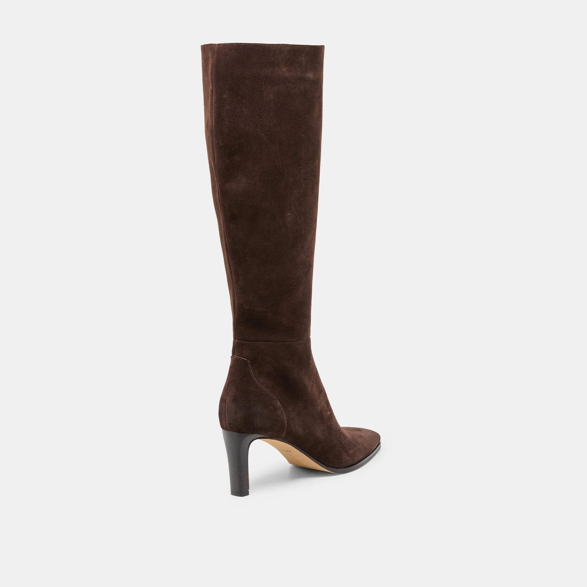EMMI WIDE CALF BOOTS DK BROWN SUEDE Kalkal Boots