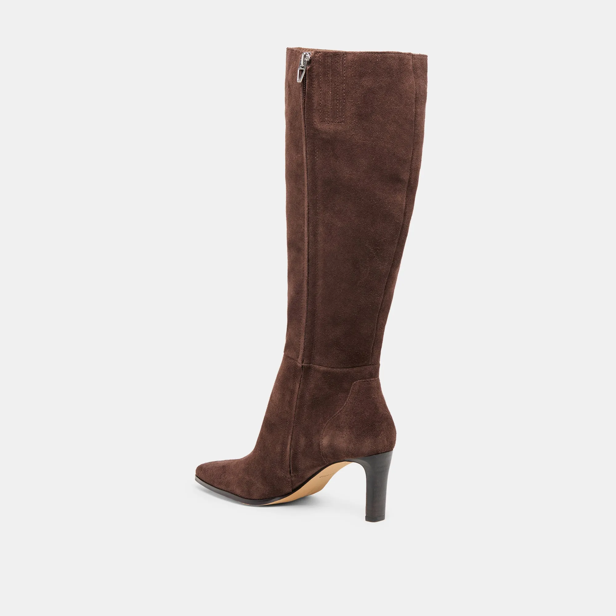 EMMI WIDE CALF BOOTS DK BROWN SUEDE
