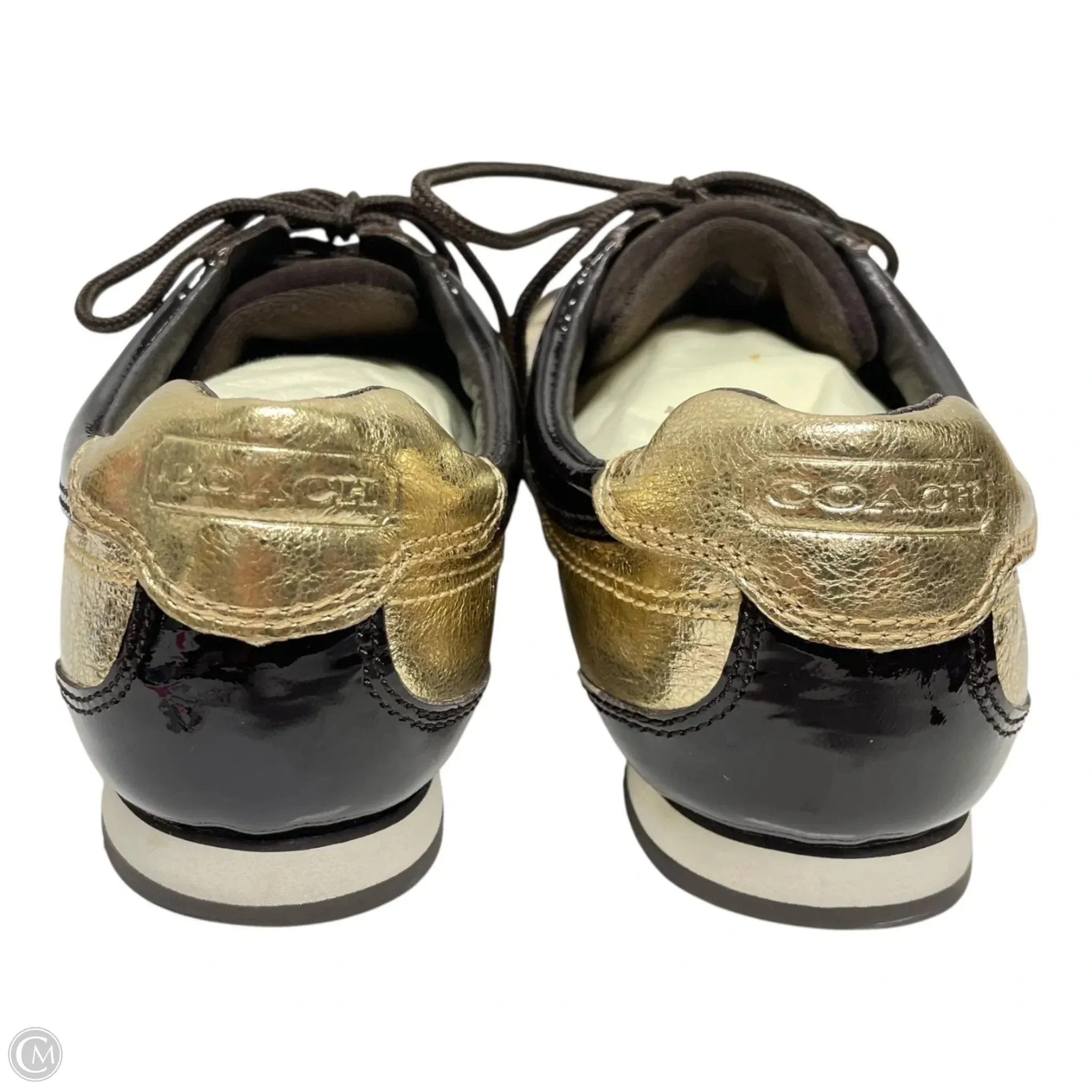 Casual Comfy Shoes Shoes Designer By Coach In Gold, Size: 9.5