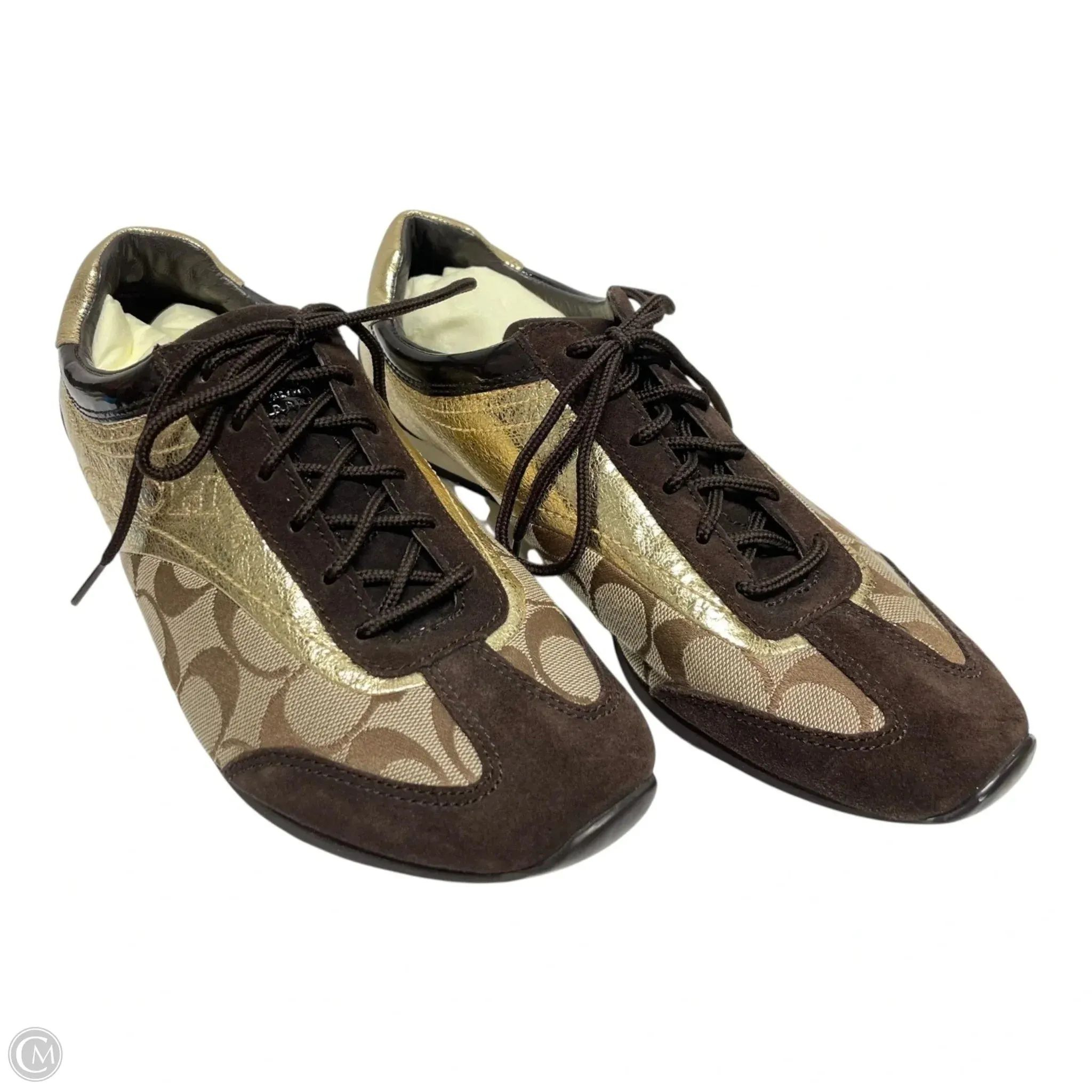 Shoes Designer By Coach In Gold, Size: 9.5 Shoes Business Casual Outfit