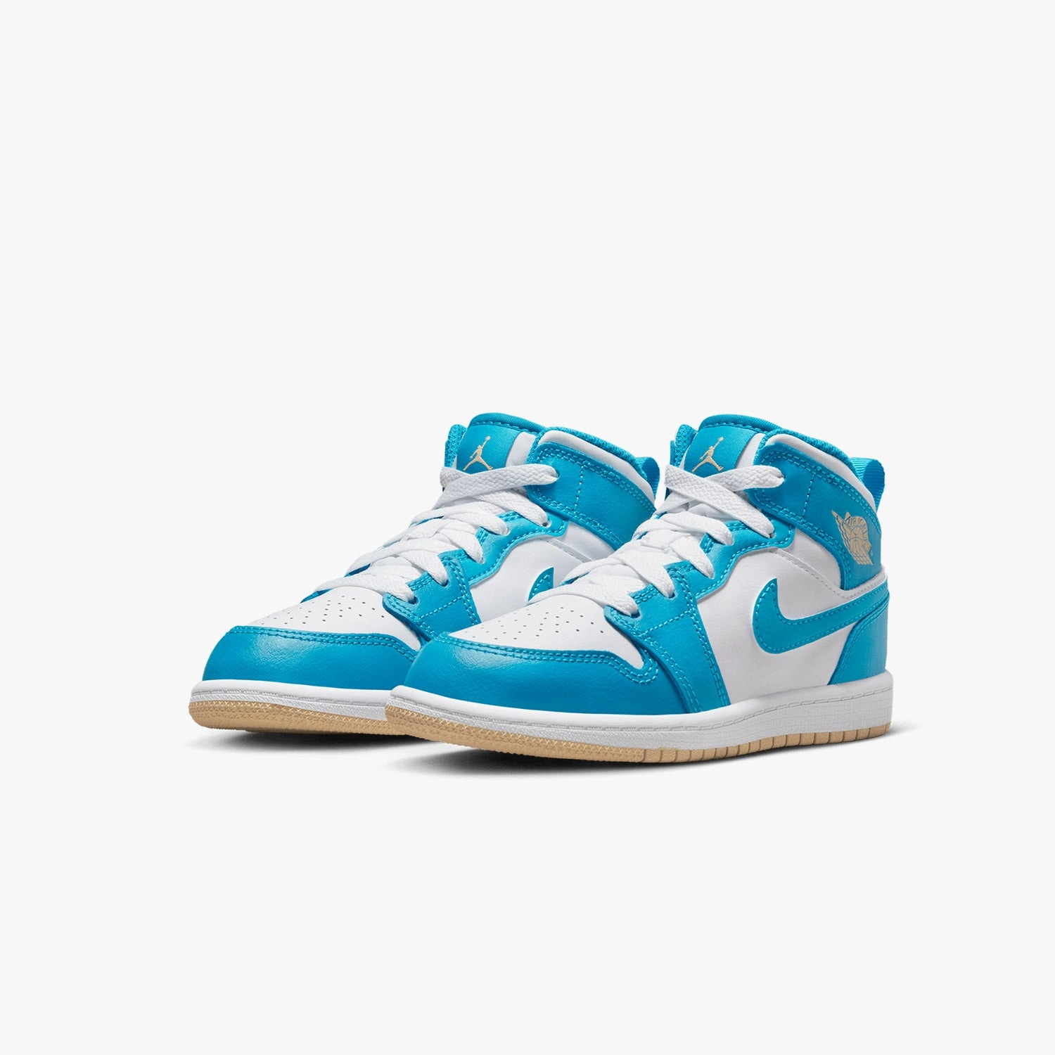 Kid's Air Jordan 1 Mid "Aquatone" Pre School Sherpa Lined Sneakers