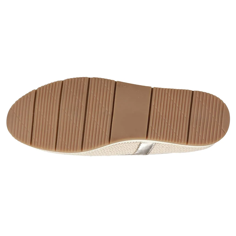 Quasar Metallic Perforated Espadrille Slip On Sneakers Casual Shoes Go With Khakis