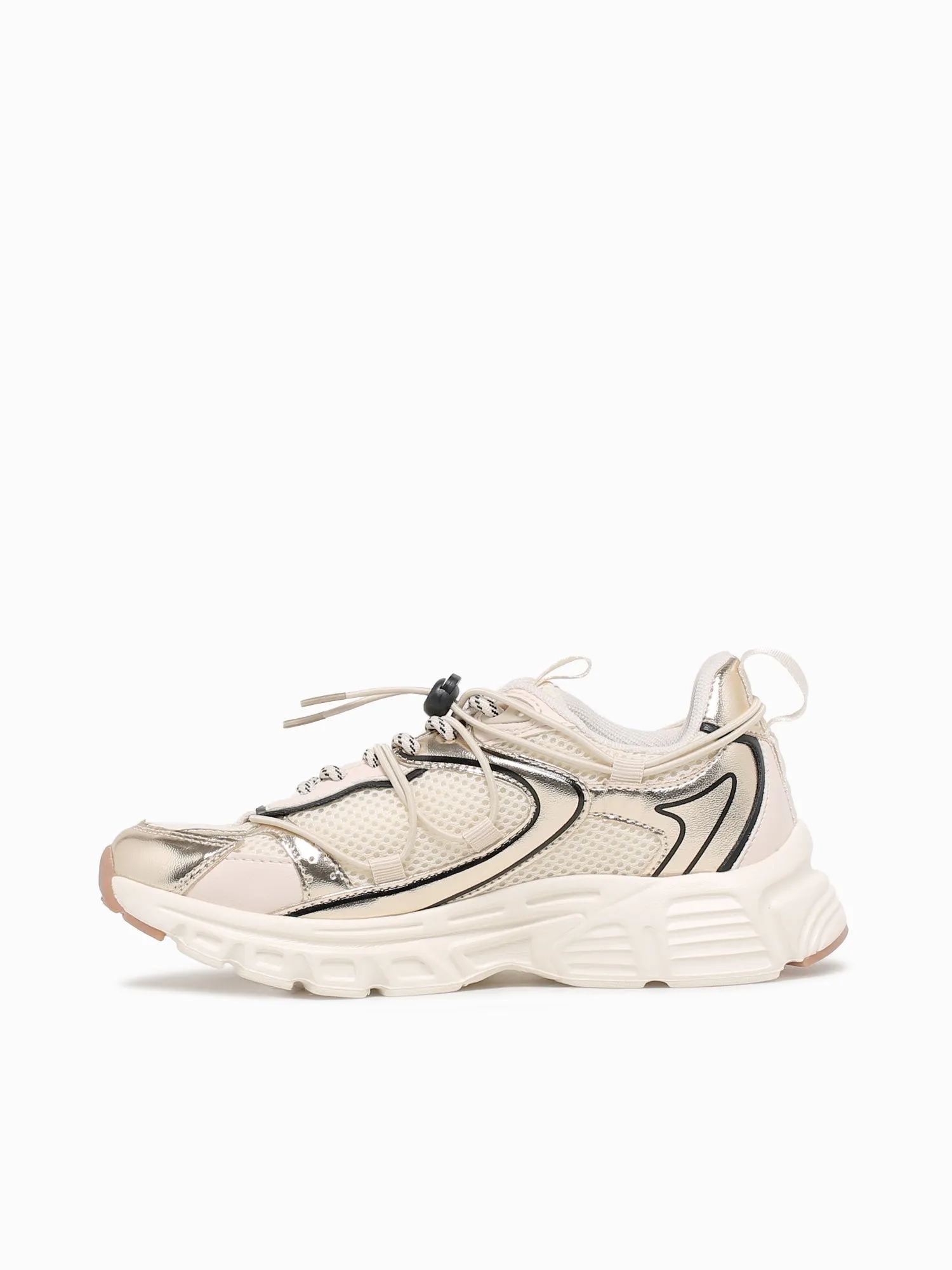 Casual Shoes Heels Dani Gold Fabric