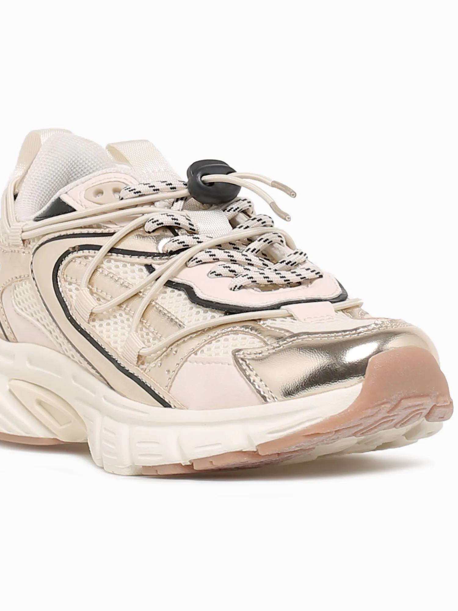 Women's Cruiser Casual Shoes Dani Gold Fabric