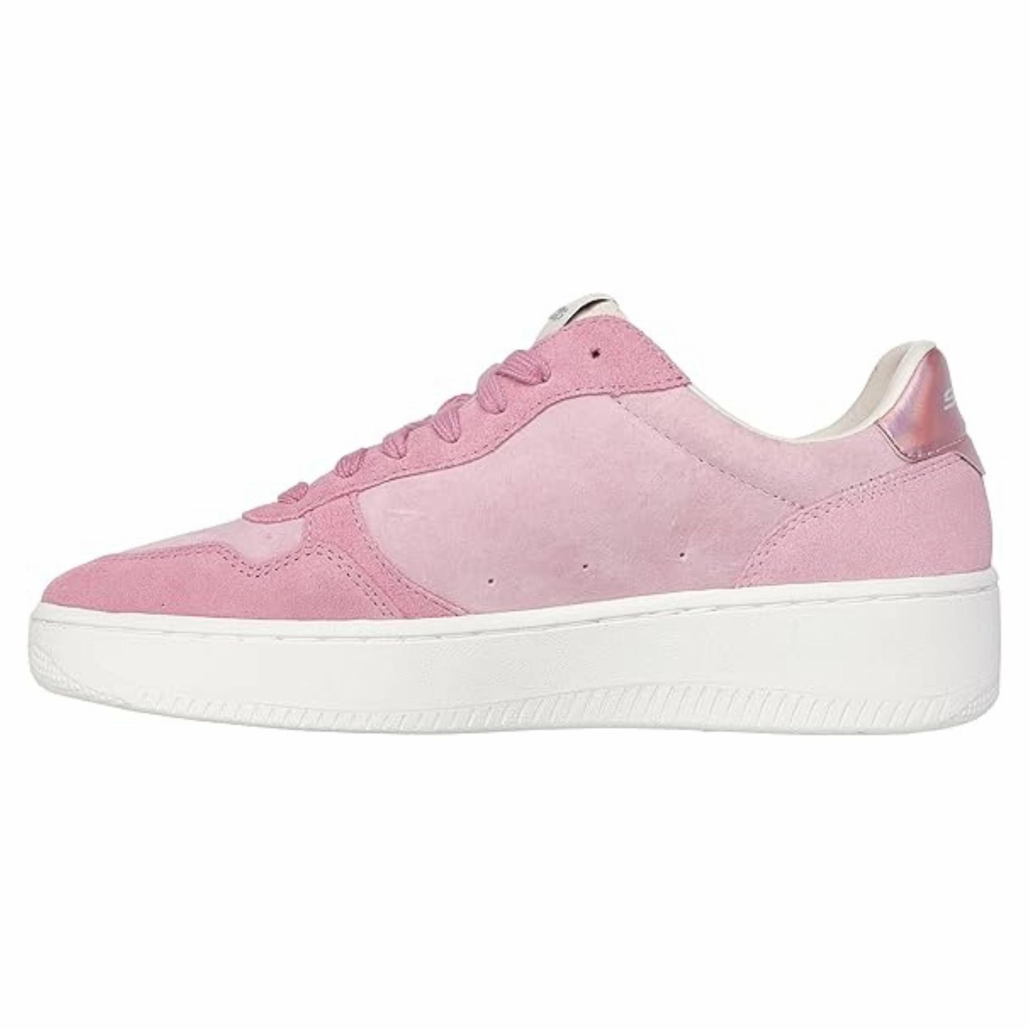 Panelled Lace Up Casual Shoes Skechers Women's 185311 Sport Court 2.0 Smooth Sparkle Pink Casual  Shoes