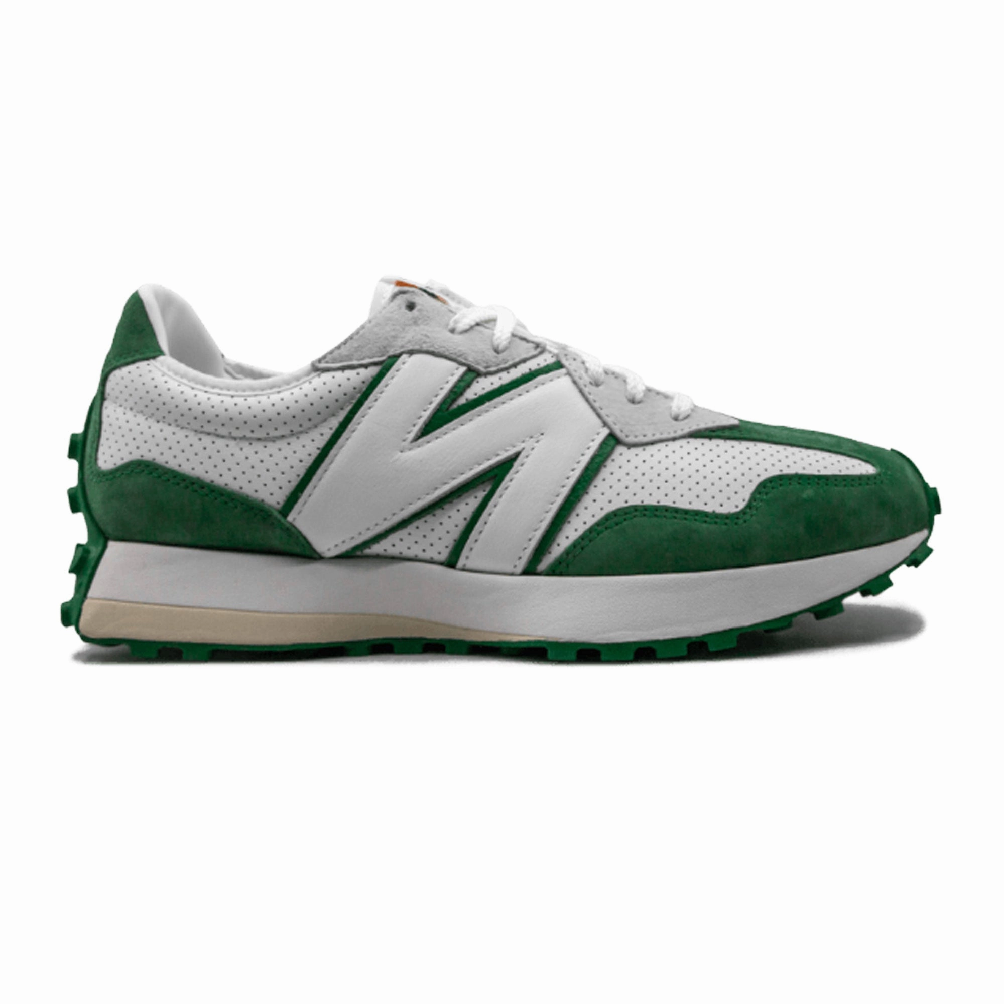 327 'Casablanca Green' New Balance 327 White And Tan