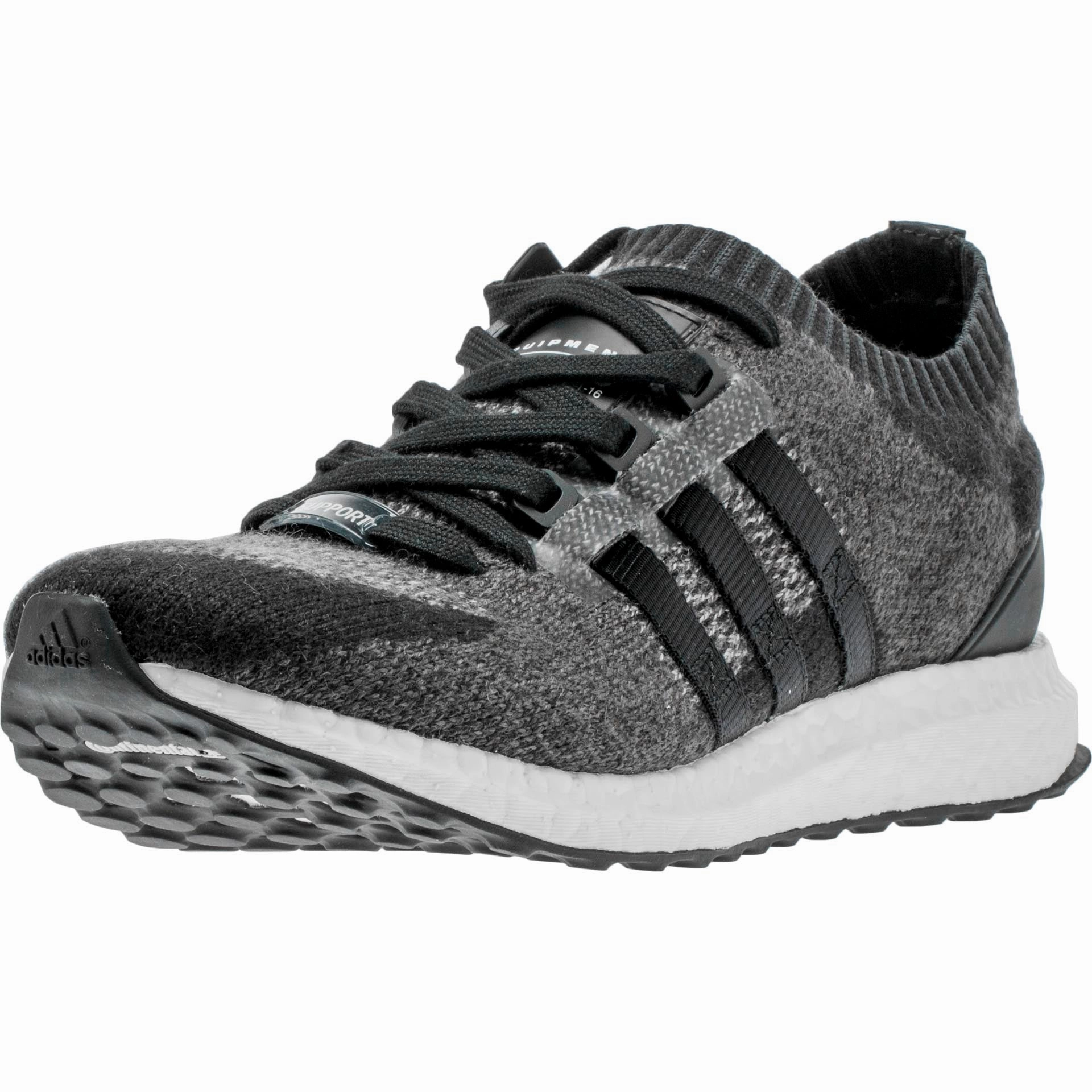 Adidas Japan Shoes On Feet EQT Support Ultra Primeknit Core Black Men's - Black/Grey