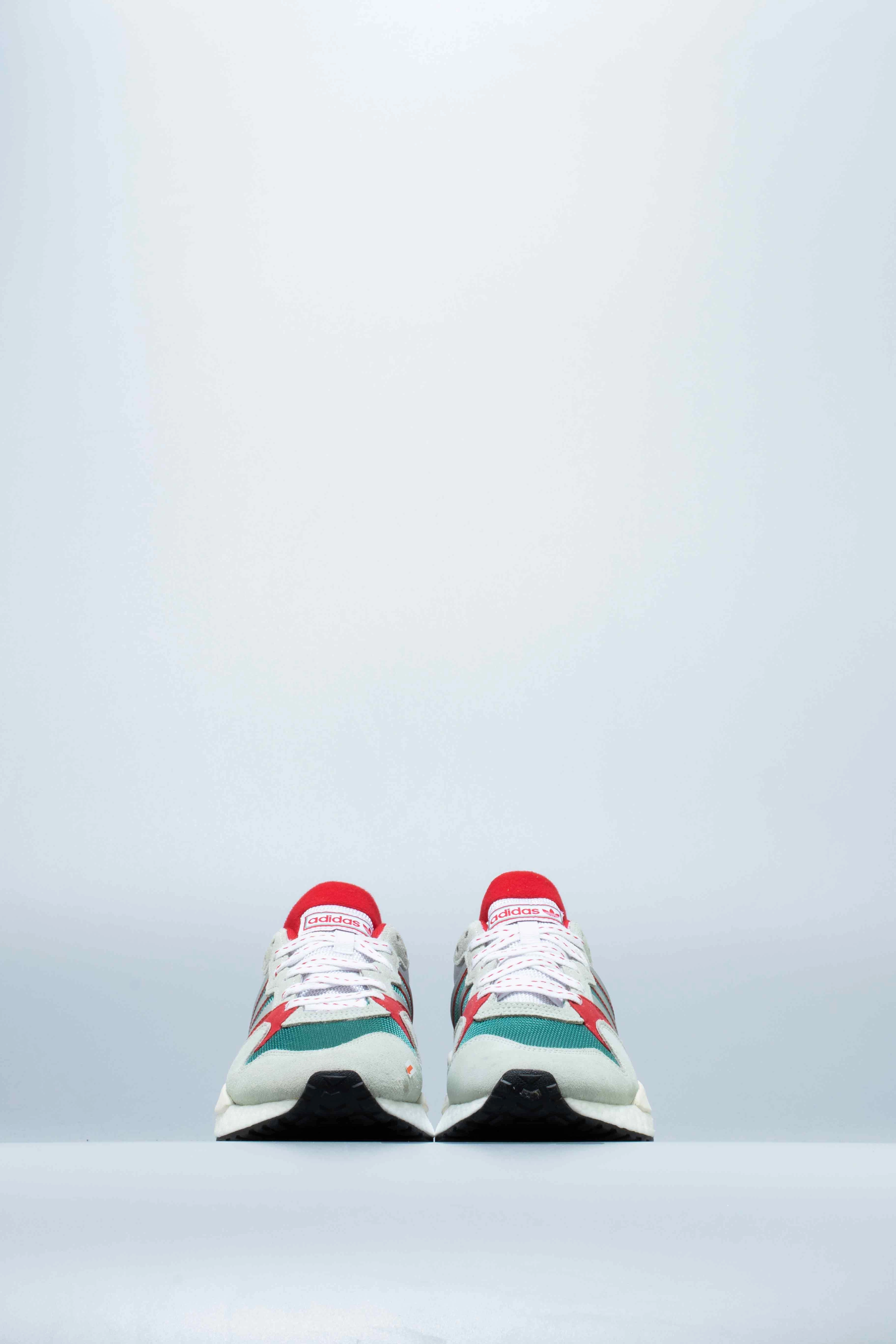 EQT ZX Mens Shoe - White/Grey/Red/Teal Adidas Size 8 Shoes