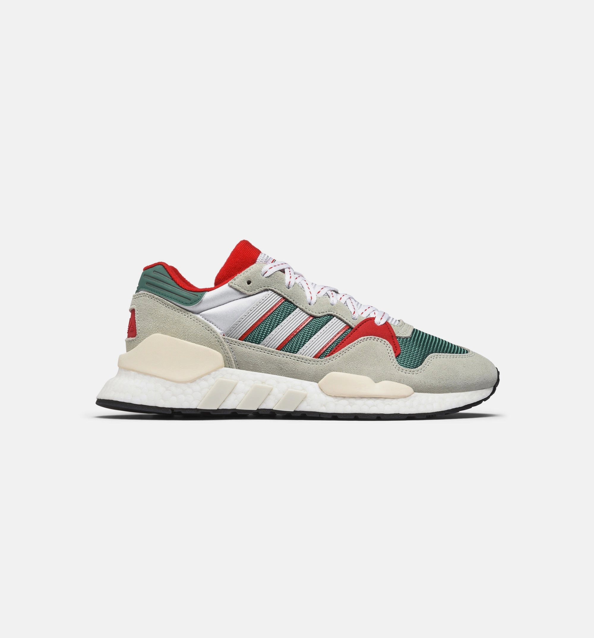 Adidas High Heel Tennis Shoes EQT ZX Mens Shoe - White/Grey/Red/Teal