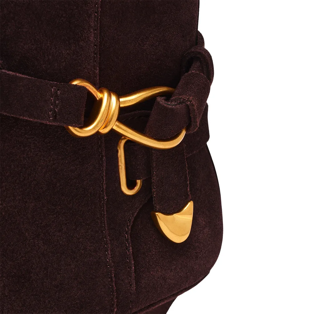 Discount Western Boots Near Me Roller Bootie BROWN SUEDE