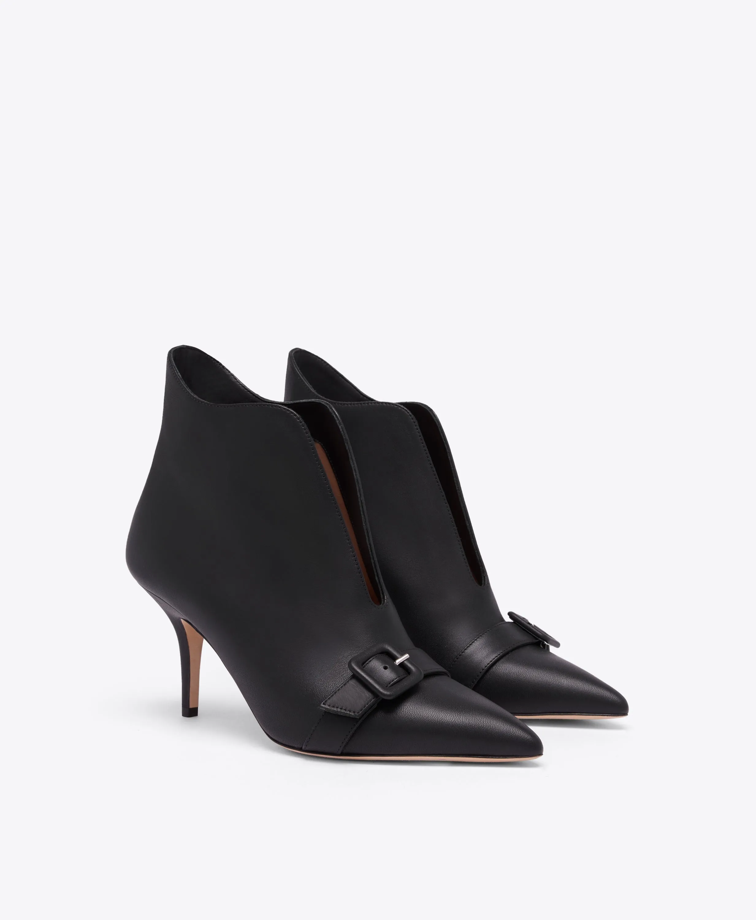 Motorcycle Adventure Boots Esther 70 Black Leather Heeled Ankle Boots