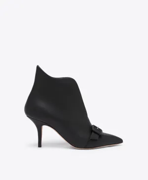 Field Boots Esther 70 Black Leather Heeled Ankle Boots