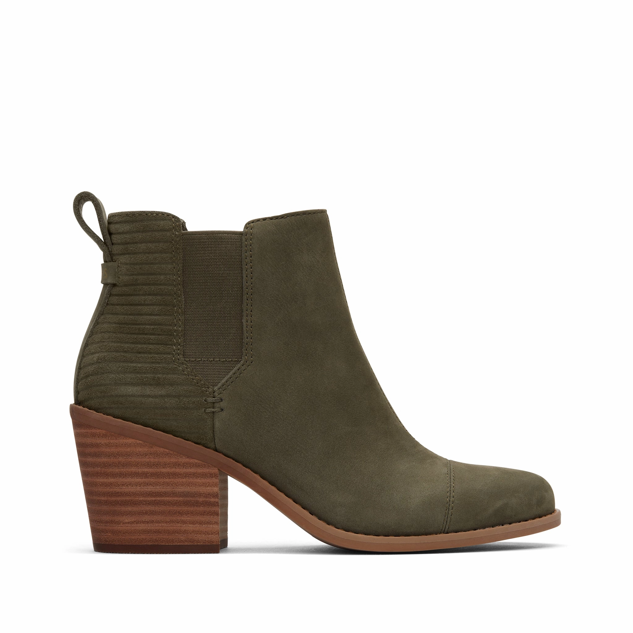 Boots & More Everly Olive Nubuck Heeled Boot