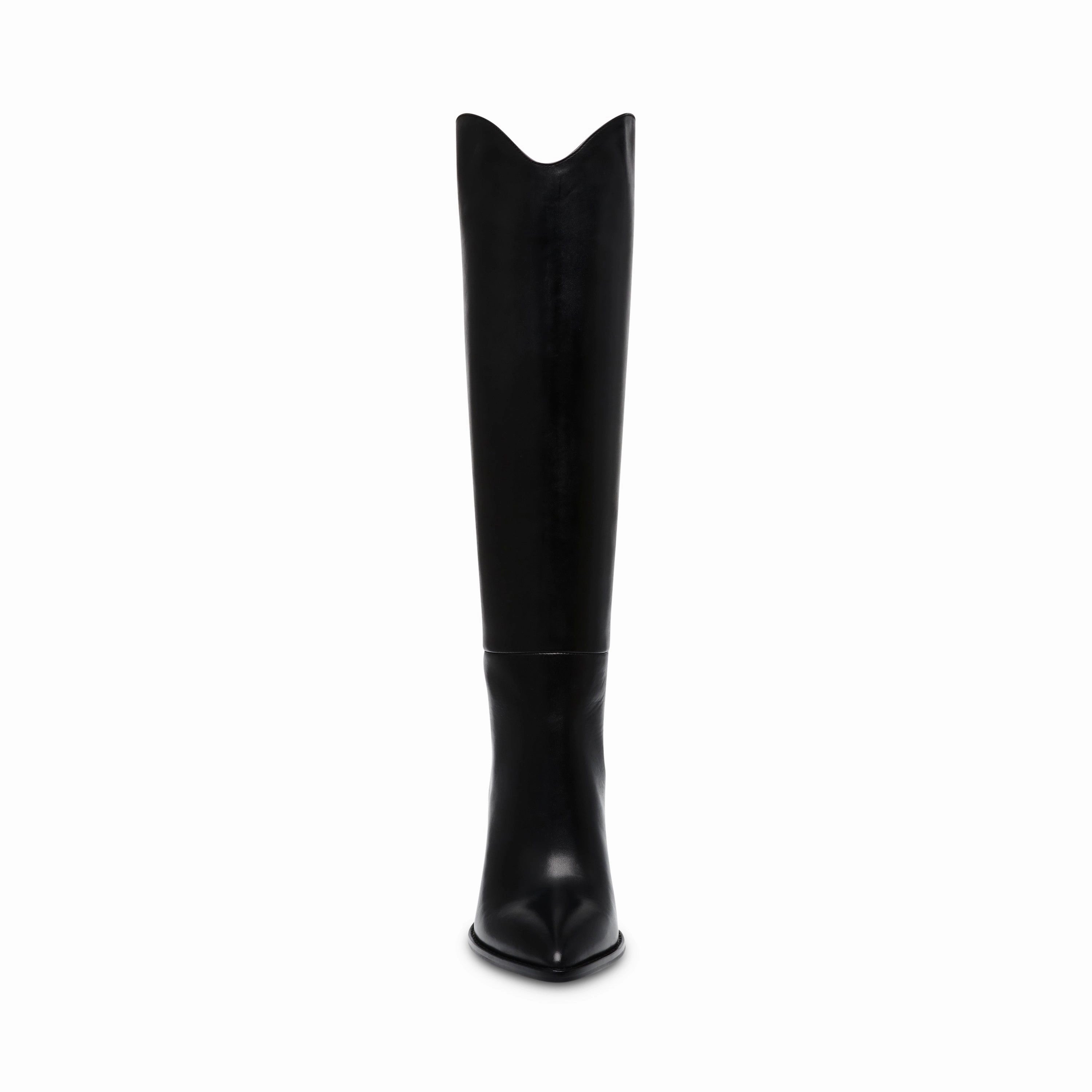 Over The Knee Wedge Boots Bixby Boot BLACK LEATHER