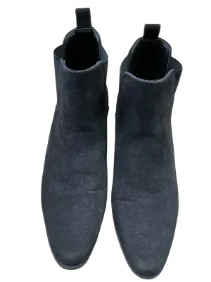 Cow Print Western Boots Boots Ankle Flats By Asos In Black, Size: 9