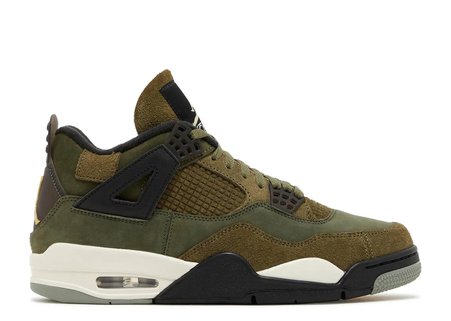 Air Jordan 4 Retro SE "Craft Olive" (Myrtle Beach Location) Wingtip Dress Sneakers