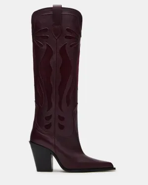 OUTLAW WINE LEATHER Boots The Monkey