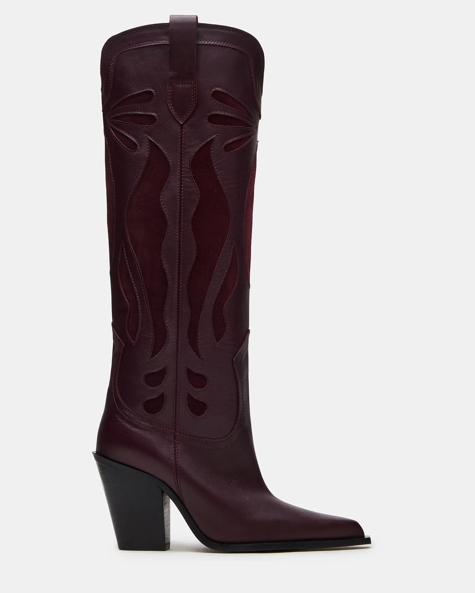 Thigh High Boots Wide Calf OUTLAW WINE LEATHER