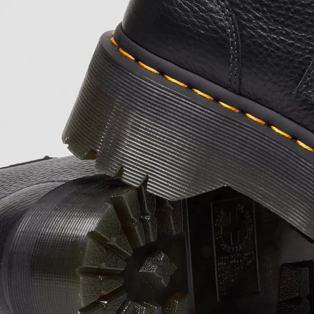 Dr. Martens Women's Devon Quad Flower Buckle - Black Milled Nappa Frye Knee High Boots