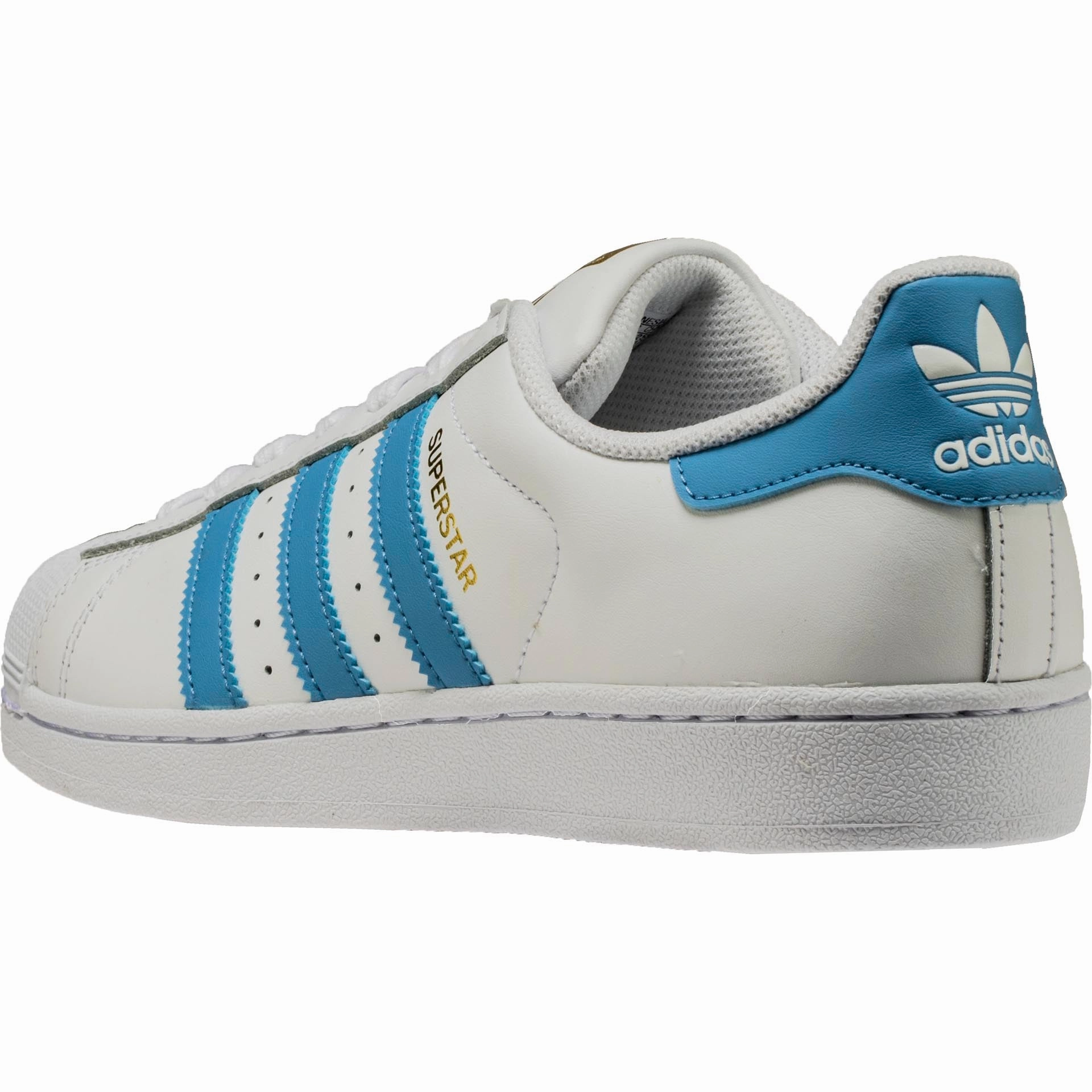 Superstar Foundation Men's - White/Light Blue/Metallic Gold Adidas Harden Stepback 3 Basketball Shoe