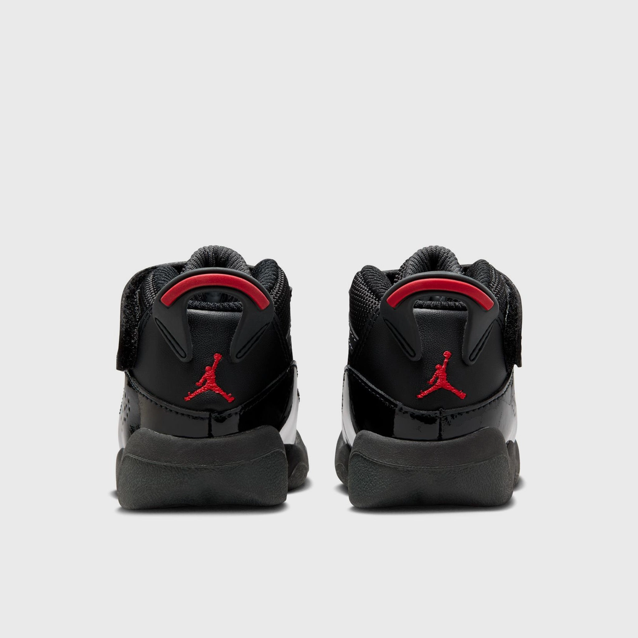 Jordan 6 Rings TD Black / Fire Red - Anthracite Ash Sock Sneakers